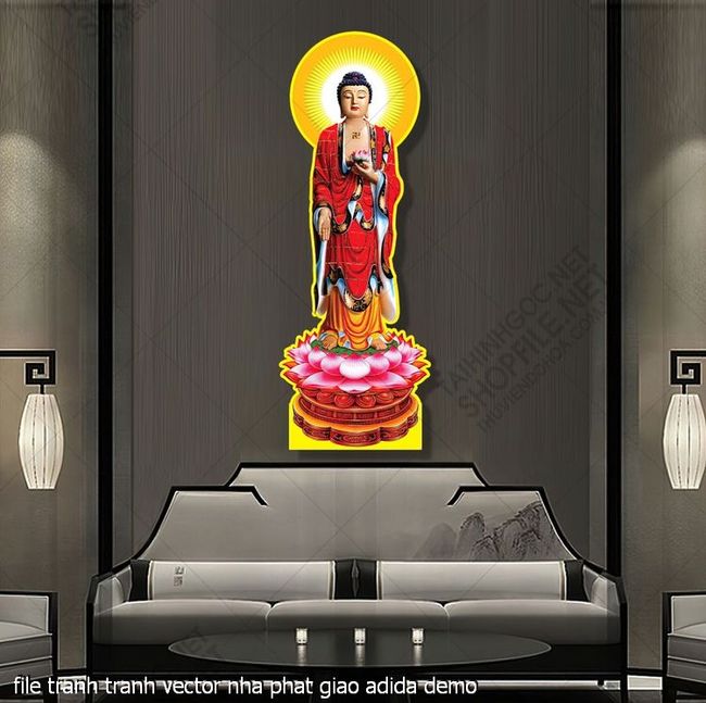 file tranh tranh vector nha phat giao adida